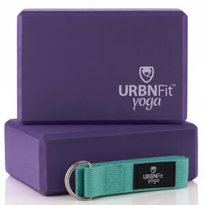 NWT URBNFit Yoga Blocks 2 Pack with Strap High Density Foam